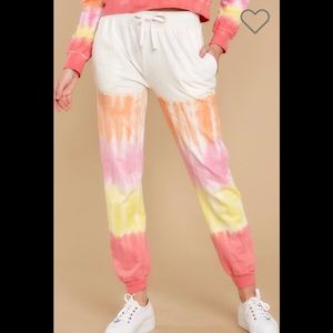 Creamsicle pop tie dye joggers